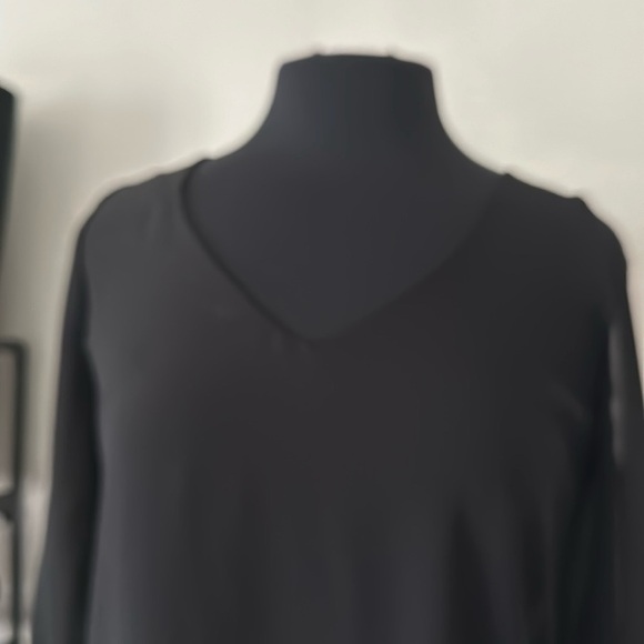 Lulus Black Dress with Cold Shoulder Long Sleeve Detail Size Small - Picture 5 of 8